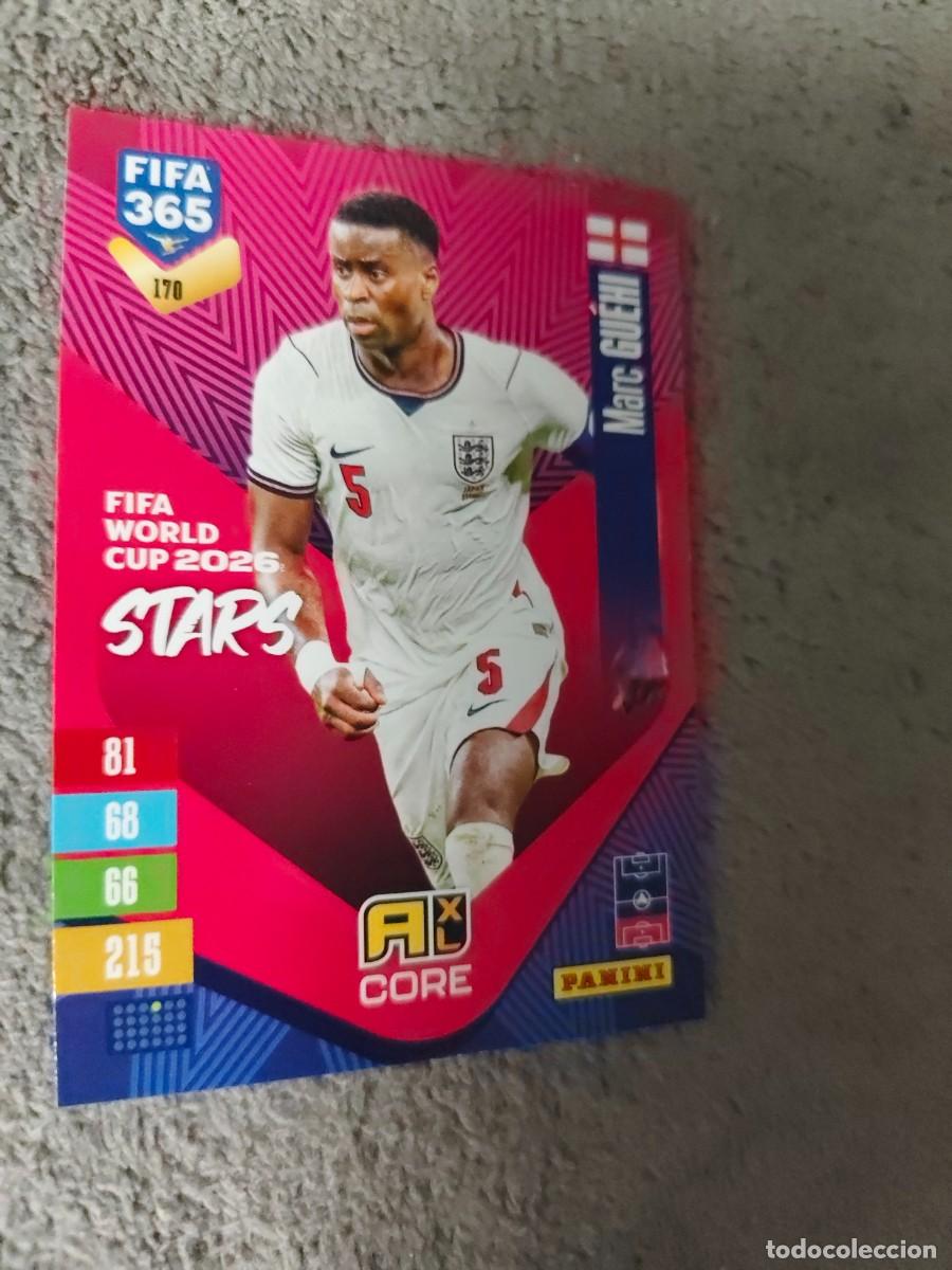 Football Stickers: 170 365 ADRENALYN 26 27 MARC GU&Eacute;HI INGLATERRA WORLD CUP STARS CORE 2026 2027 FIFA PANINI AAV