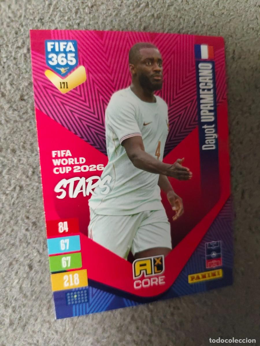 Football Stickers: 171 365 ADRENALYN 26 27 DAYOT UPAMECANO FRANCIA WORLD CUP STARS CORE 2026 2027 FIFA PANINI AAV