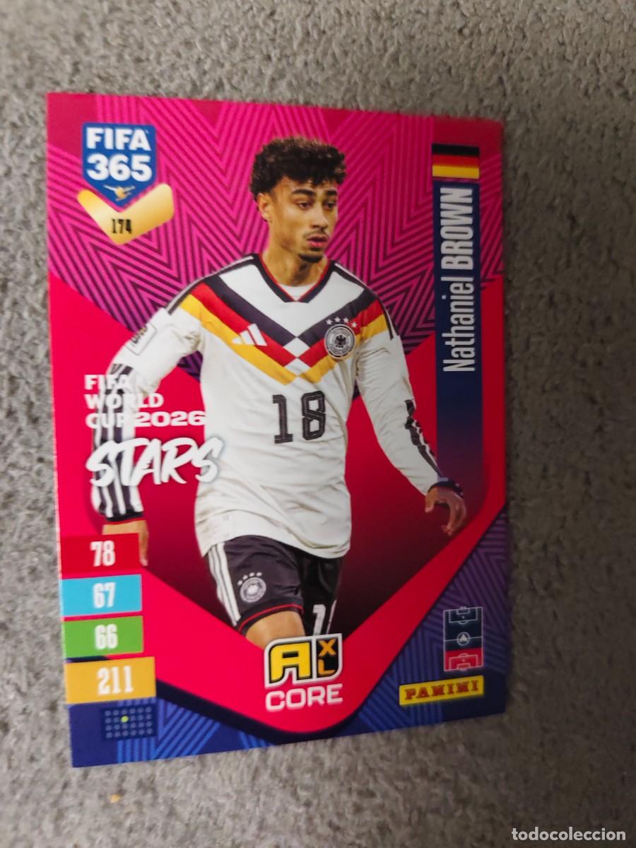 Cromos de f&uacute;tbol: 174 365 ADRENALYN 26 27 NATHANIEL BROWN ALEMANIA WORLD CUP STARS CORE 2026 2027 FIFA PANINI AAV