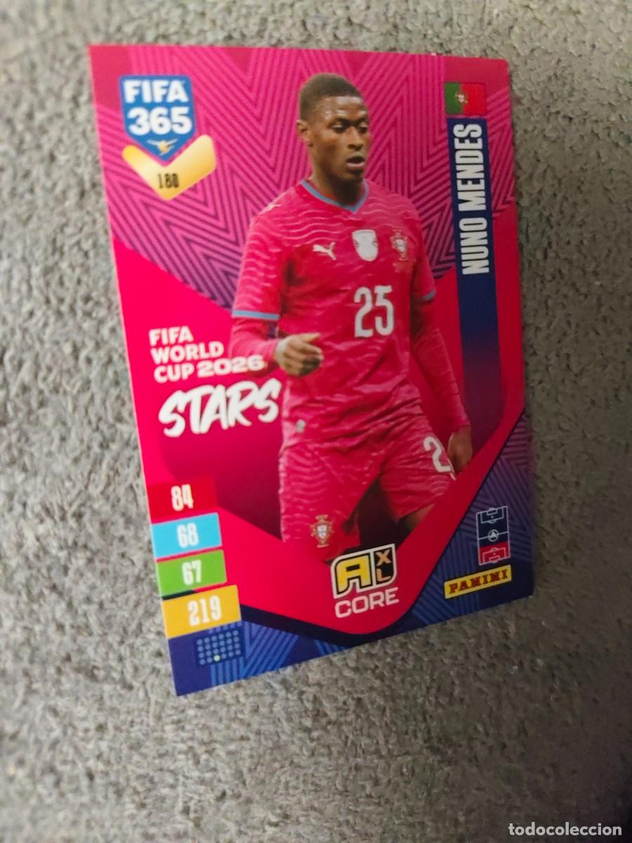 Cromos de f&uacute;tbol: 180 365 ADRENALYN 26 27 NUNO MENDES PORTUGAL WORLD CUP STARS CORE 2026 2027 FIFA PANINI AAV