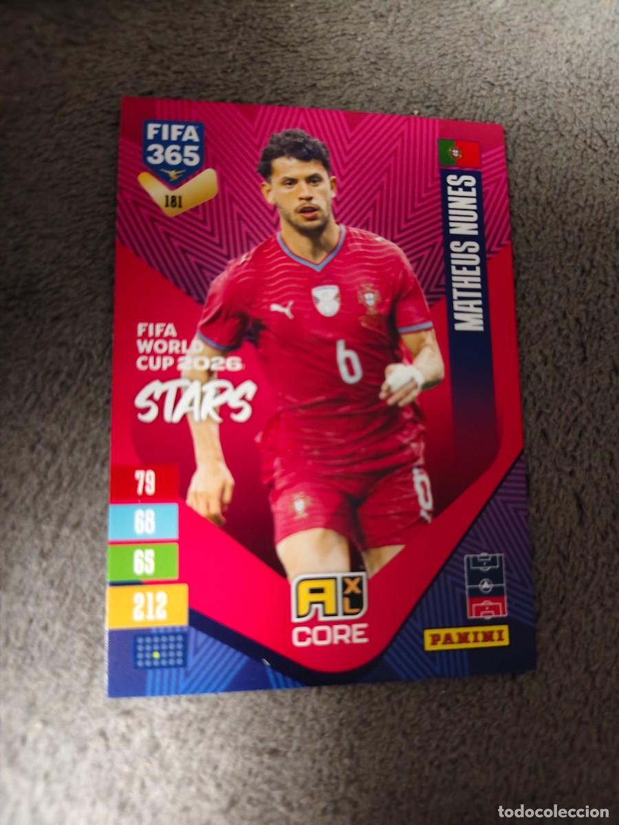 Cromos de f&uacute;tbol: 181 365 ADRENALYN 26 27 MATHEUS NUNES PORTUGAL WORLD CUP STARS CORE 2026 2027 FIFA PANINI AAV