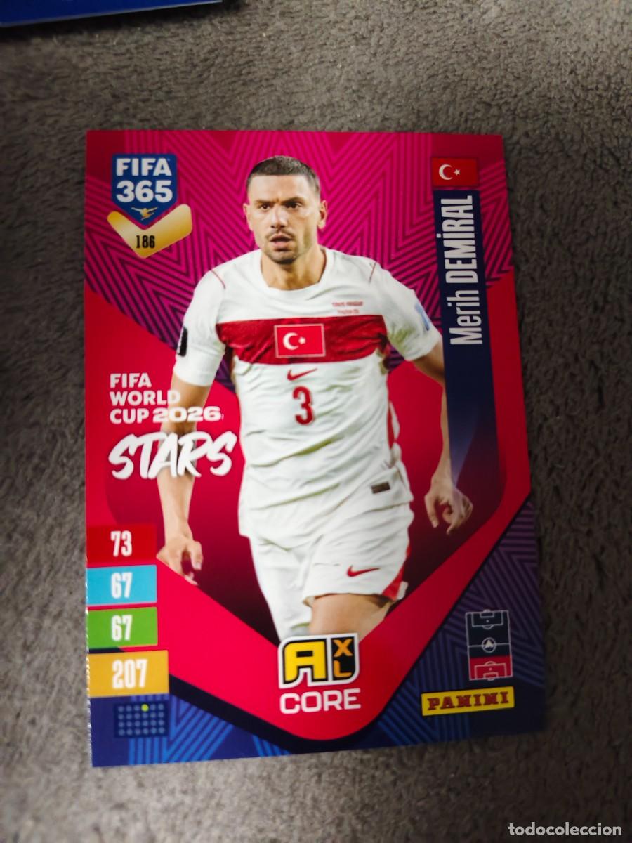 Cromos de f&uacute;tbol: 186 365 ADRENALYN 26 27 MERIH DEMIRAL TURQU&Iacute;A WORLD CUP STARS CORE 2026 2027 FIFA PANINI AAV
