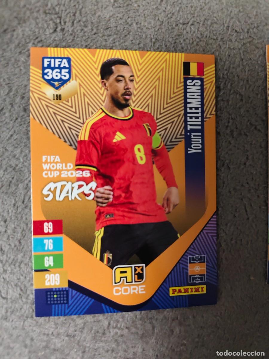 Cromos de f&uacute;tbol: 190 365 ADRENALYN 26 27 YOURI TIELEMANS B&Eacute;LGICA WORLD CUP STARS CORE 2026 2027 FIFA PANINI AAV