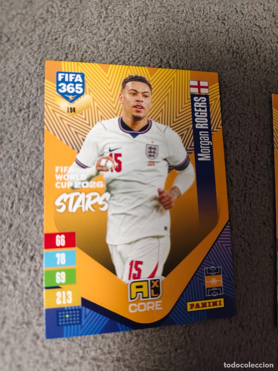Cromos de f&uacute;tbol: 194 365 ADRENALYN 26 27 MORGAN ROGERS INGLATERRA WORLD CUP STARS CORE 2026 2027 FIFA PANINI AAV