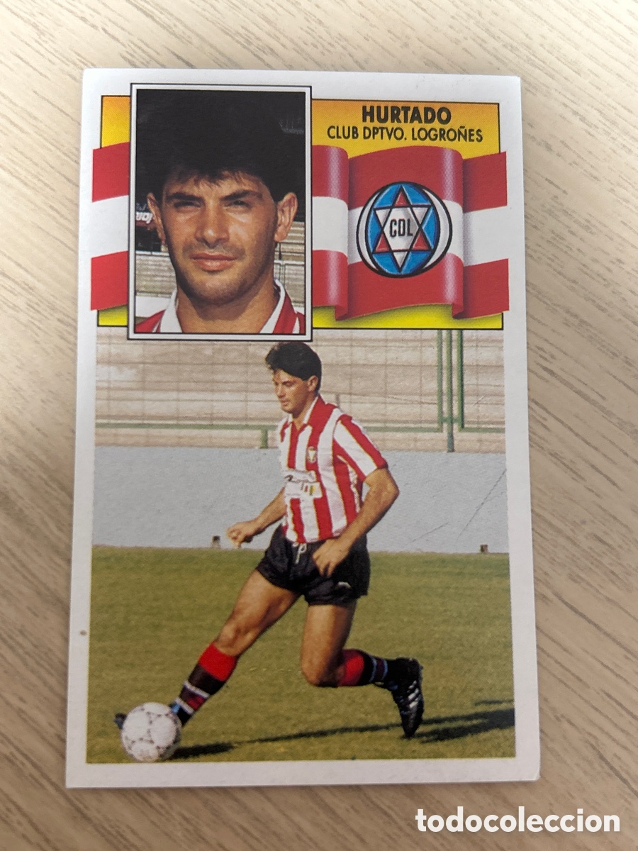 Cromos de f&uacute;tbol: HURTADO LOGRO&Ntilde;ES COLOCA LIGA ESTE 1990 1991 90 91 NUNCA PEGADO SIN PEGAR