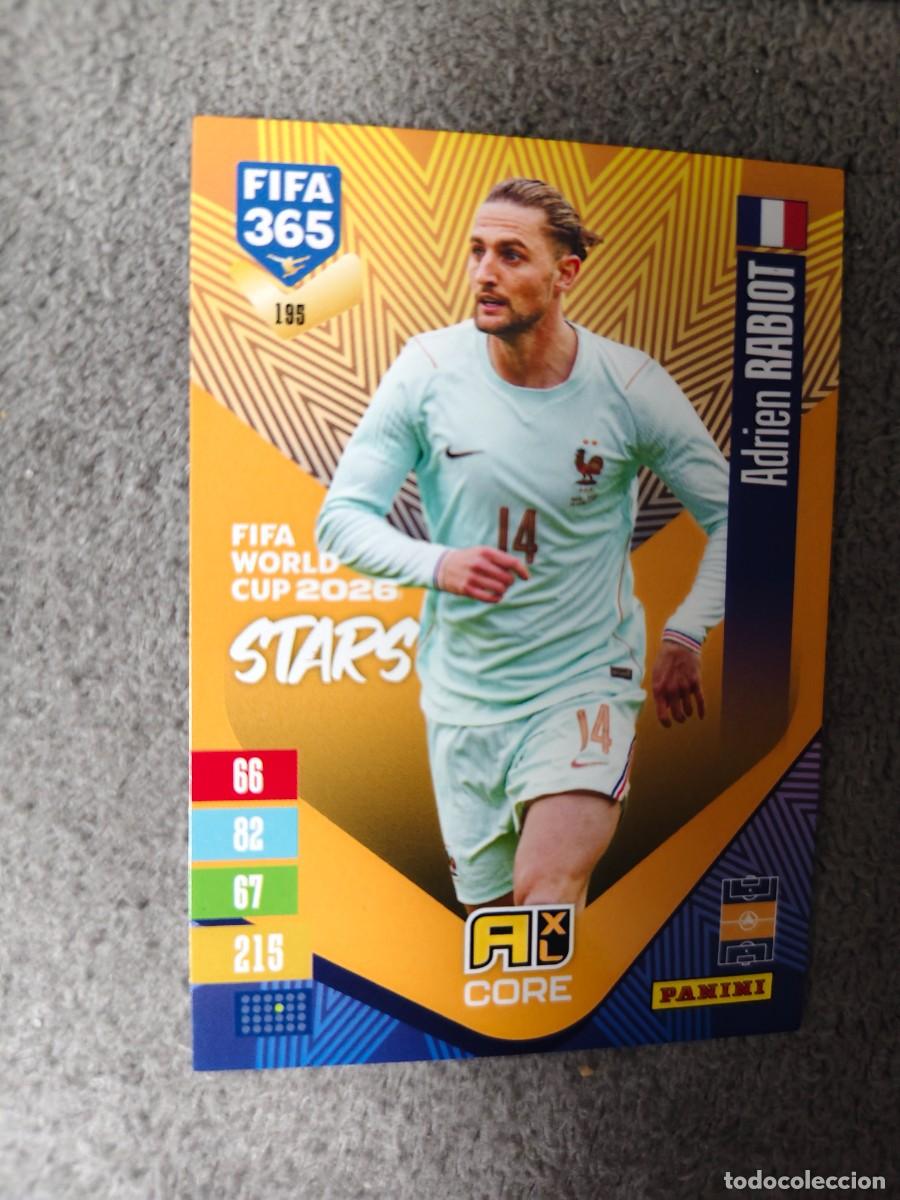 Cromos de f&uacute;tbol: 195 365 ADRENALYN 26 27 ADRIEN RABIOT FRANCIA WORLD CUP STARS CORE 2026 2027 FIFA PANINI AAV