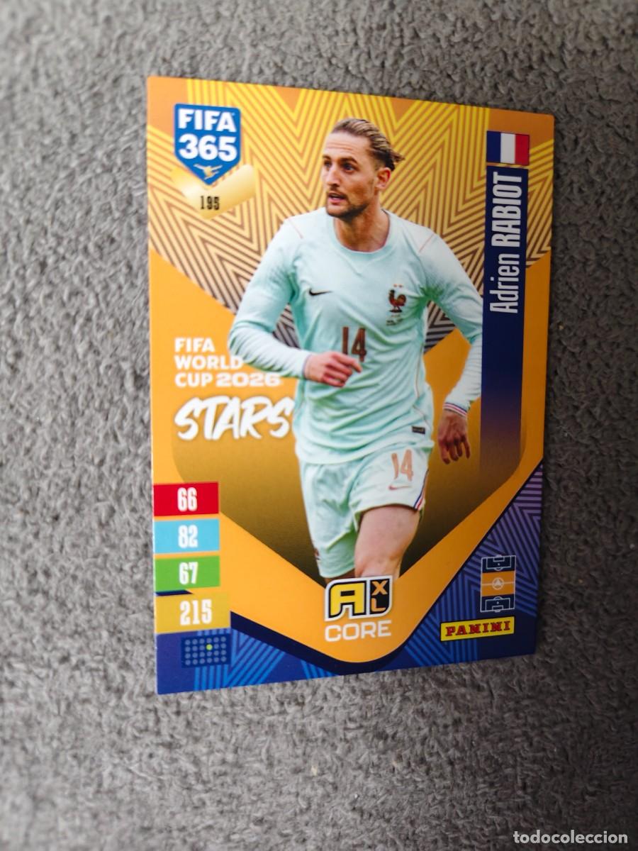 Cromos de f&uacute;tbol: 195 365 ADRENALYN 26 27 ADRIEN RABIOT FRANCIA WORLD CUP STARS CORE 2026 2027 FIFA PANINI AAV