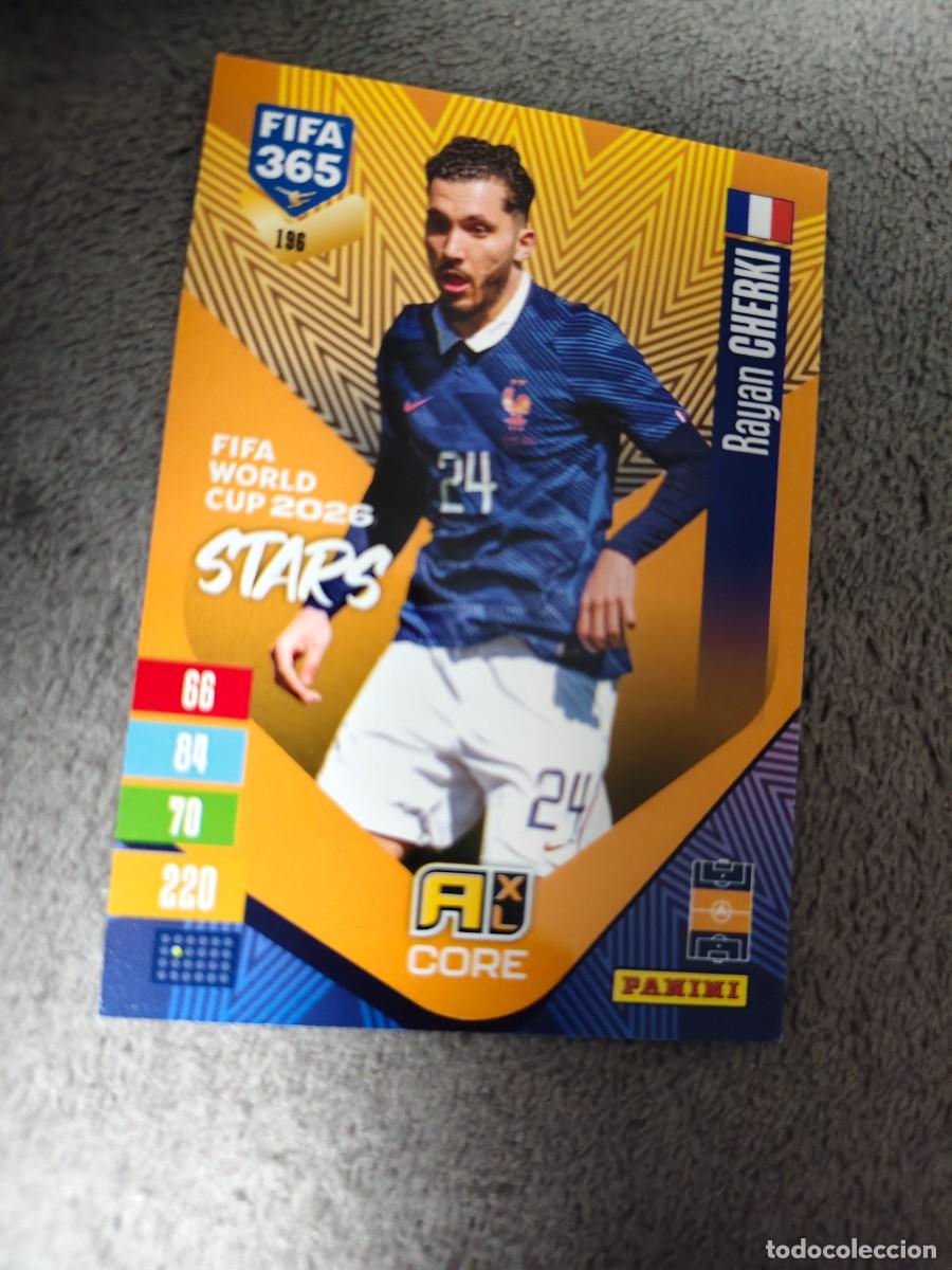Cromos de f&uacute;tbol: 196 365 ADRENALYN 26 27 RAYAN CHERKI FRANCIA WORLD CUP STARS CORE 2026 2027 FIFA PANINI AAV