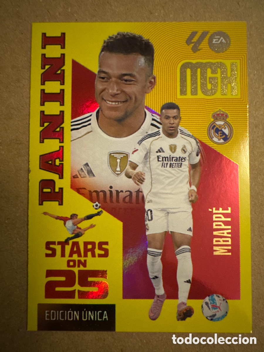 Cromos de f&uacute;tbol: # 450 Mbappe Real Madrid Stars on 25 Megacracks 26 27 2026 2027 Edici&oacute;n &Uacute;nica