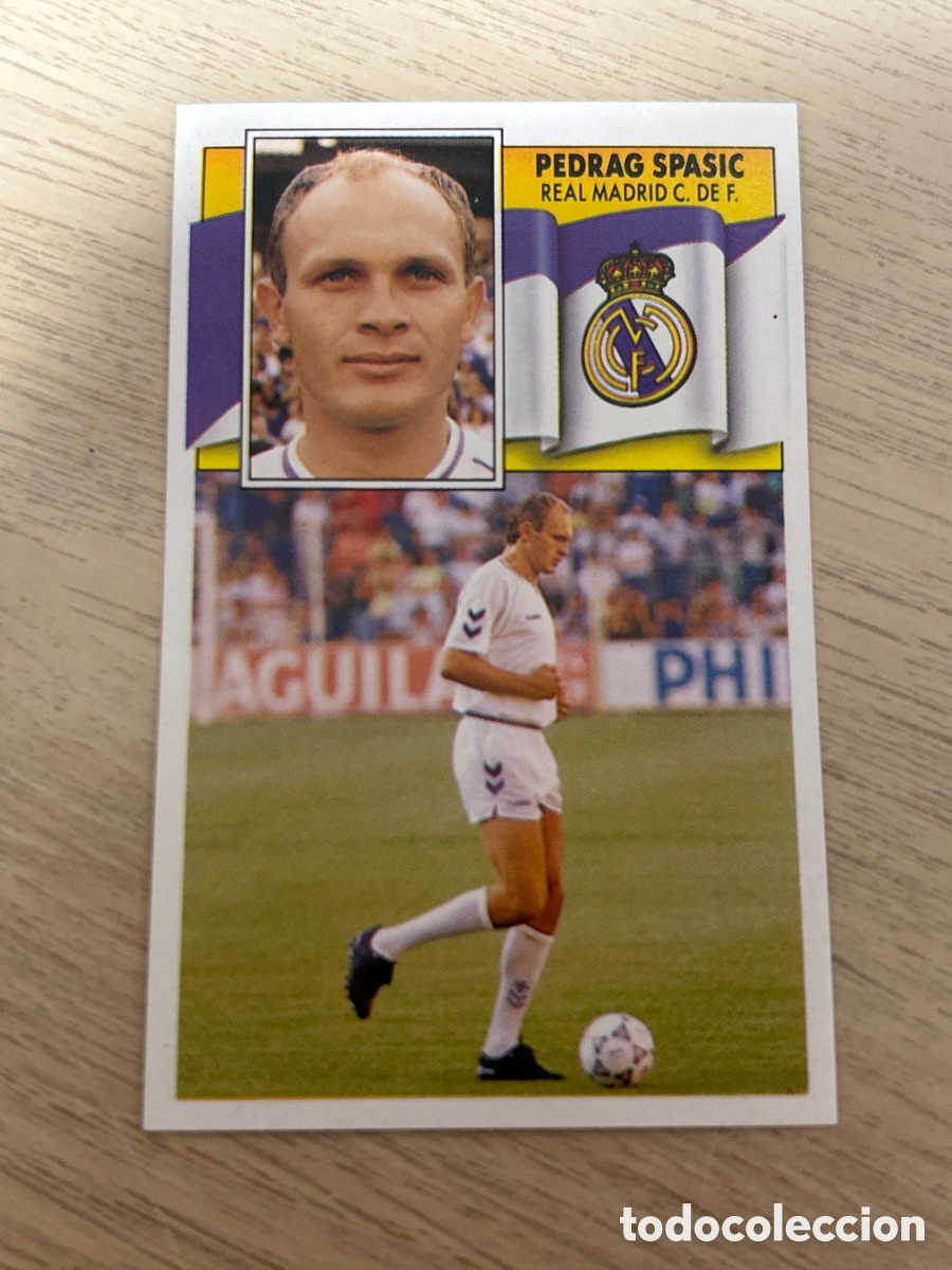 Cromos de f&uacute;tbol: PETRAG SPASIC REAL MADRID FICHAJE 33 LIGA ESTE 1990 1991 90 91 NUNCA PEGADO SIN PEGAR