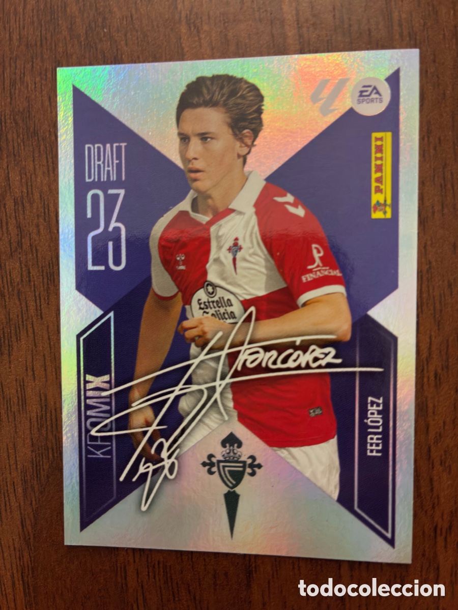 Cromos de f&uacute;tbol: Cromo N&ordm; K7 Fer L&oacute;pez (Draft 23 KROMIX Parallel Metalizado) - RC Celta - Este Liga 26-27
