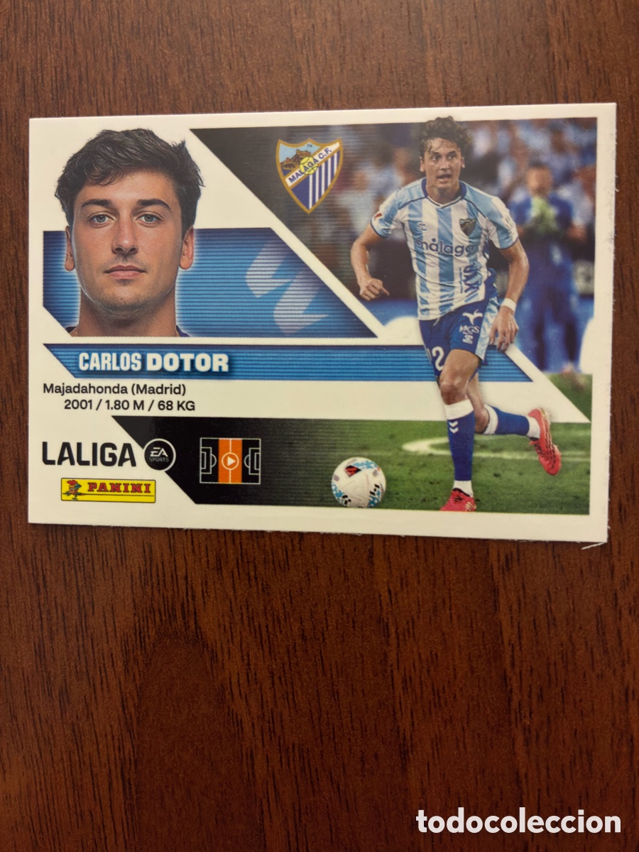 Cromos de f&uacute;tbol: Cromo N&ordm; 14 Carlos Dotor - M&aacute;laga CF - Colecci&oacute;n Este Panini Liga 2026-27