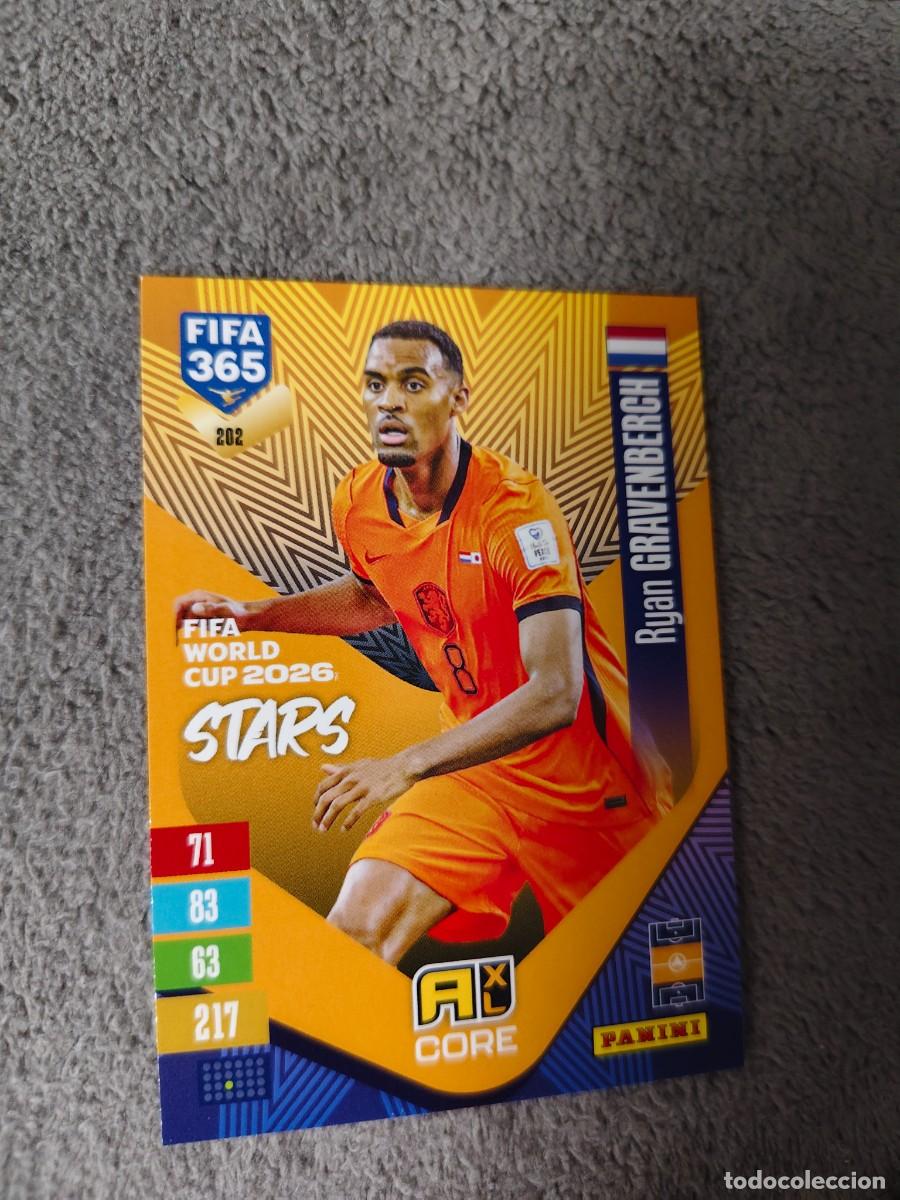 Cromos de f&uacute;tbol: 202 365 ADRENALYN 26 27 RYAN GRAVENBERCH HOLANDA WORLD CUP STARS CORE 2026 2027 FIFA PANINI AAV