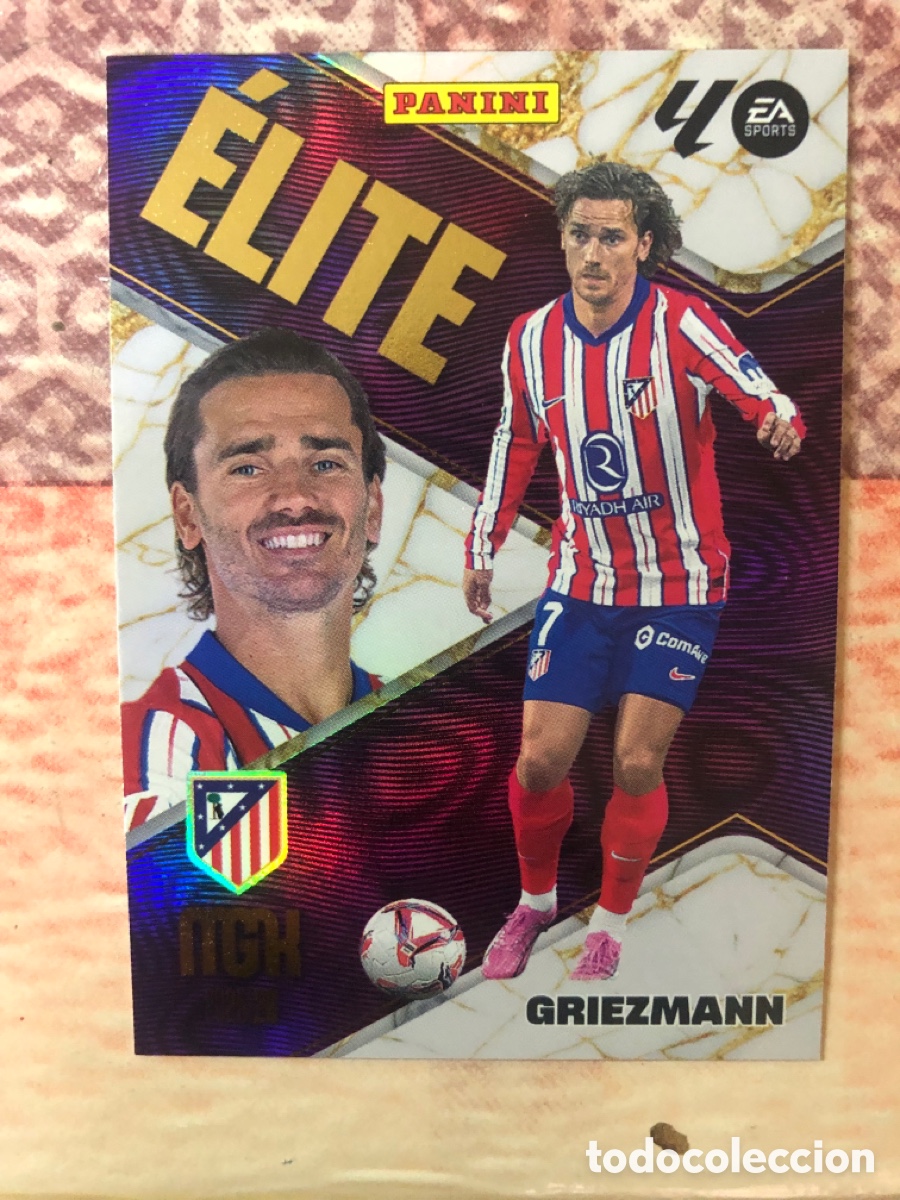 Cromos de f&uacute;tbol: Griezmann elite n&uacute;mero 6 Del Atletico de Madrid megacracks 25-26 2025-2026