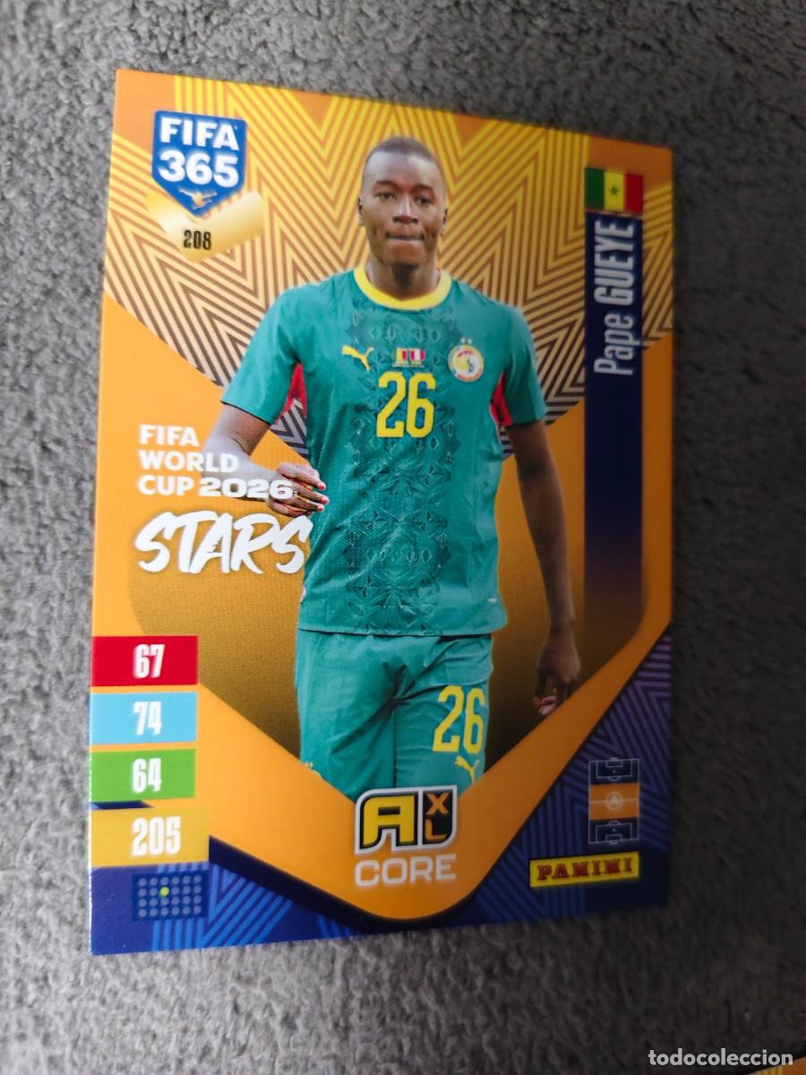Figurine di Calcio: 208 365 ADRENALYN 26 27 PAPE GUEYE SENEGAL WORLD CUP STARS CORE 2026 2027 FIFA PANINI AAV