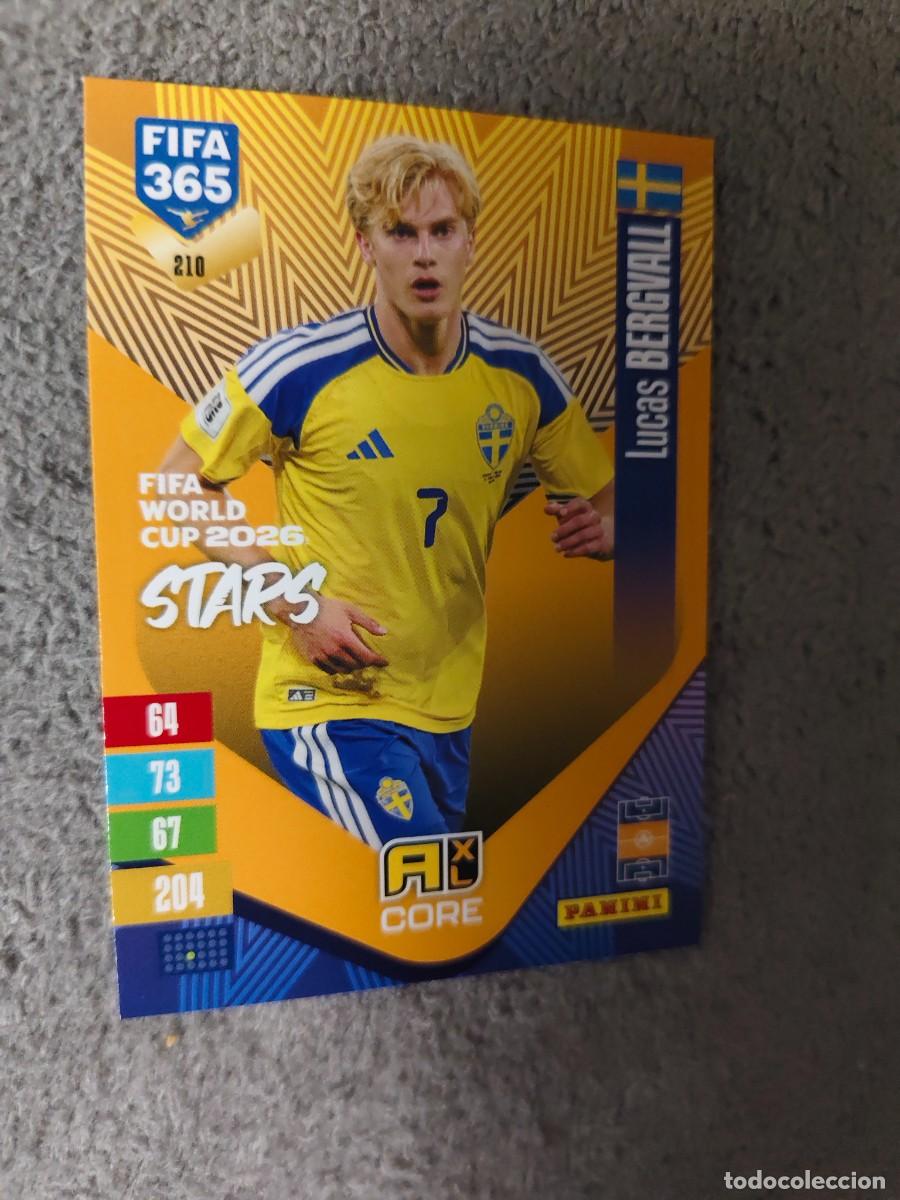 Cromos de f&uacute;tbol: 210 365 ADRENALYN 26 27 LUCAS BERGVALL SUECIA WORLD CUP STARS CORE 2026 2027 FIFA PANINI AAV