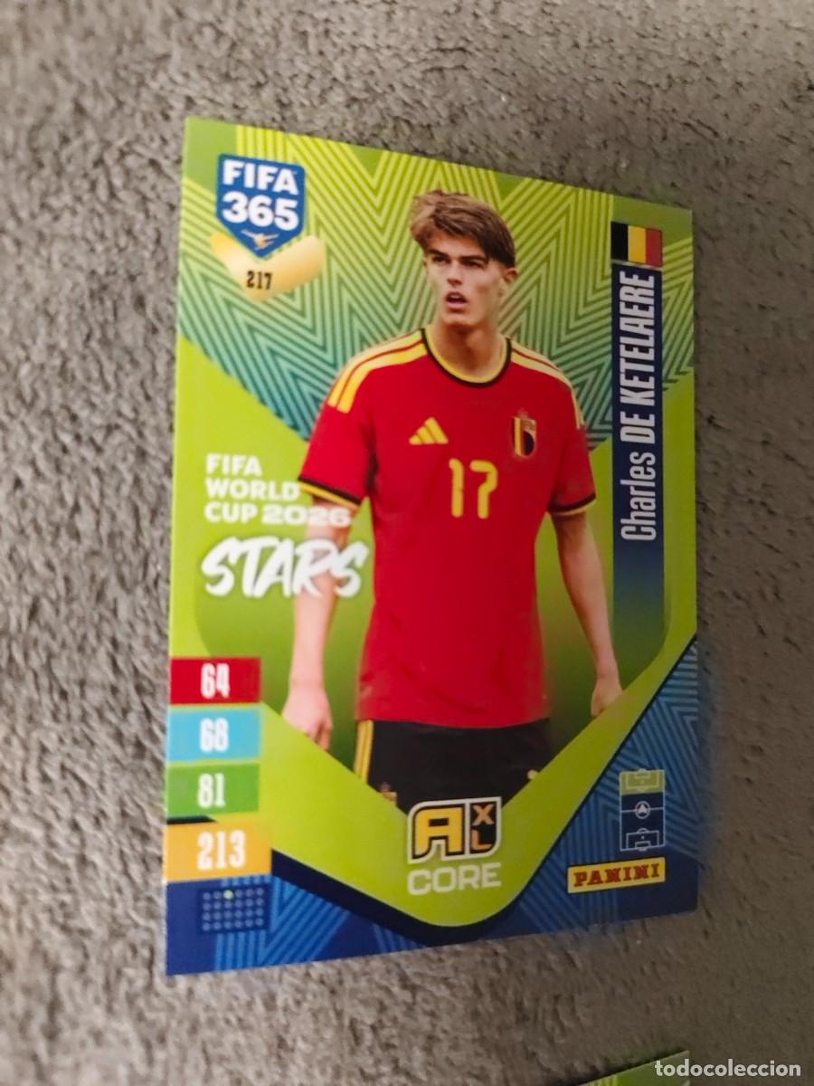Cartes &agrave; collectionner de Football: 217 365 ADRENALYN 26 27 CHARLES DE KETELAERE B&Eacute;LGICA WORLD CUP STARS CORE 2026 2027 FIFA PANINI AAV