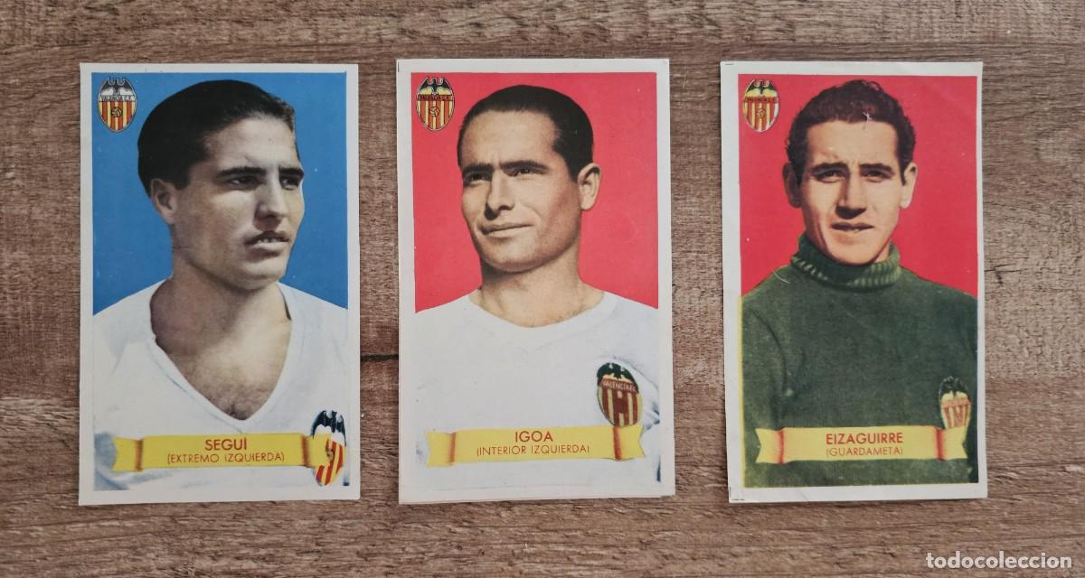 Cartes &agrave; collectionner de Football: 1949 1950 49 50 E. BRUGUERA -CROMOS GRANDE FUTBOL - VALENCIA SEGUI IGOA EIZAGUIRRE