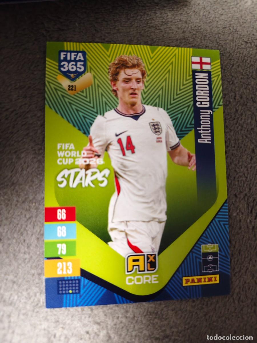Figurine di Calcio: 221 365 ADRENALYN 26 27 ANTHONY GORDON INGLATERRA WORLD CUP STARS CORE 2026 2027 FIFA PANINI AAV