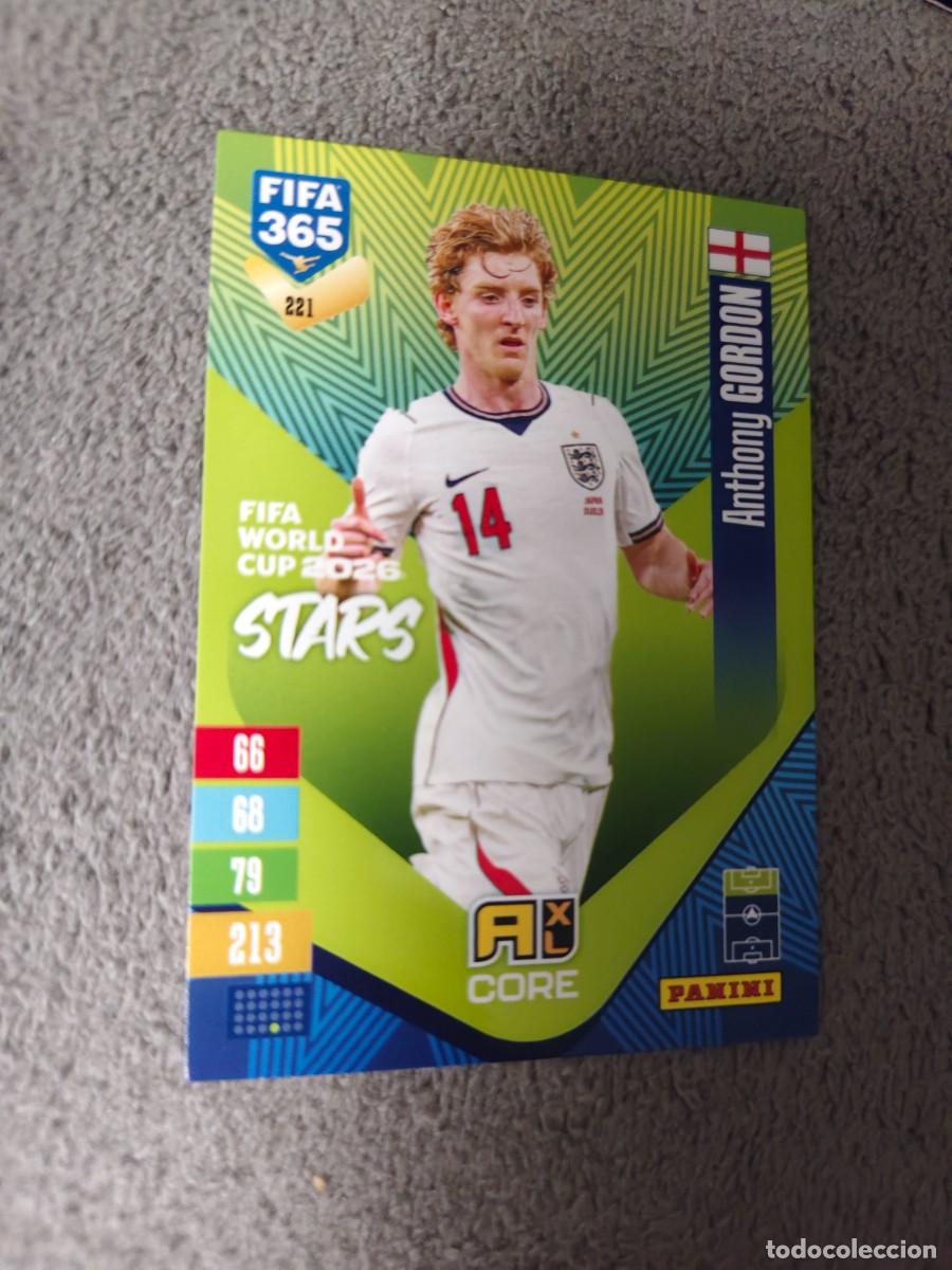 Figurine di Calcio: 221 365 ADRENALYN 26 27 ANTHONY GORDON INGLATERRA WORLD CUP STARS CORE 2026 2027 FIFA PANINI AAV