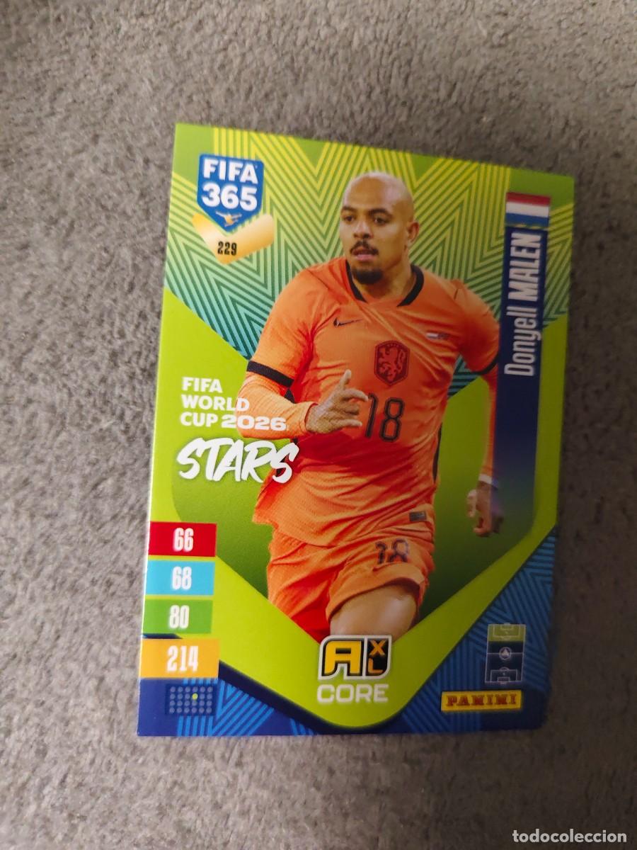 Cromos de f&uacute;tbol: 229 365 ADRENALYN 26 27 DONYELL MALEN HOLANDA WORLD CUP STARS CORE 2026 2027 FIFA PANINI AAV