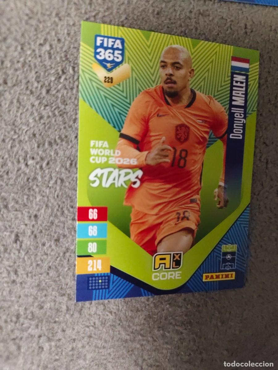 Cromos de f&uacute;tbol: 229 365 ADRENALYN 26 27 DONYELL MALEN HOLANDA WORLD CUP STARS CORE 2026 2027 FIFA PANINI AAV