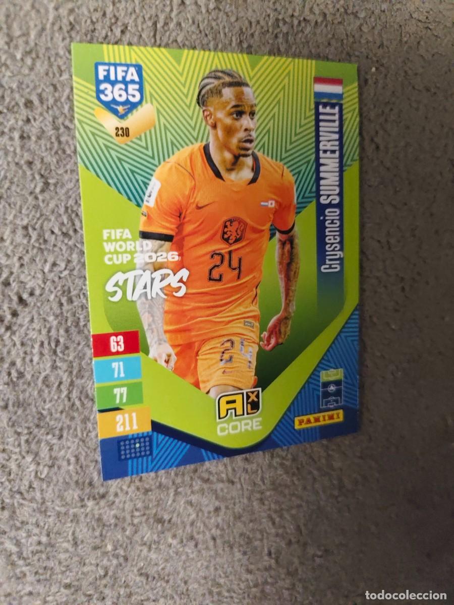 Cromos de f&uacute;tbol: 230 365 ADRENALYN 26 27 SUMMERVILLE HOLANDA WORLD CUP STARS CORE 2026 2027 FIFA PANINI AAV