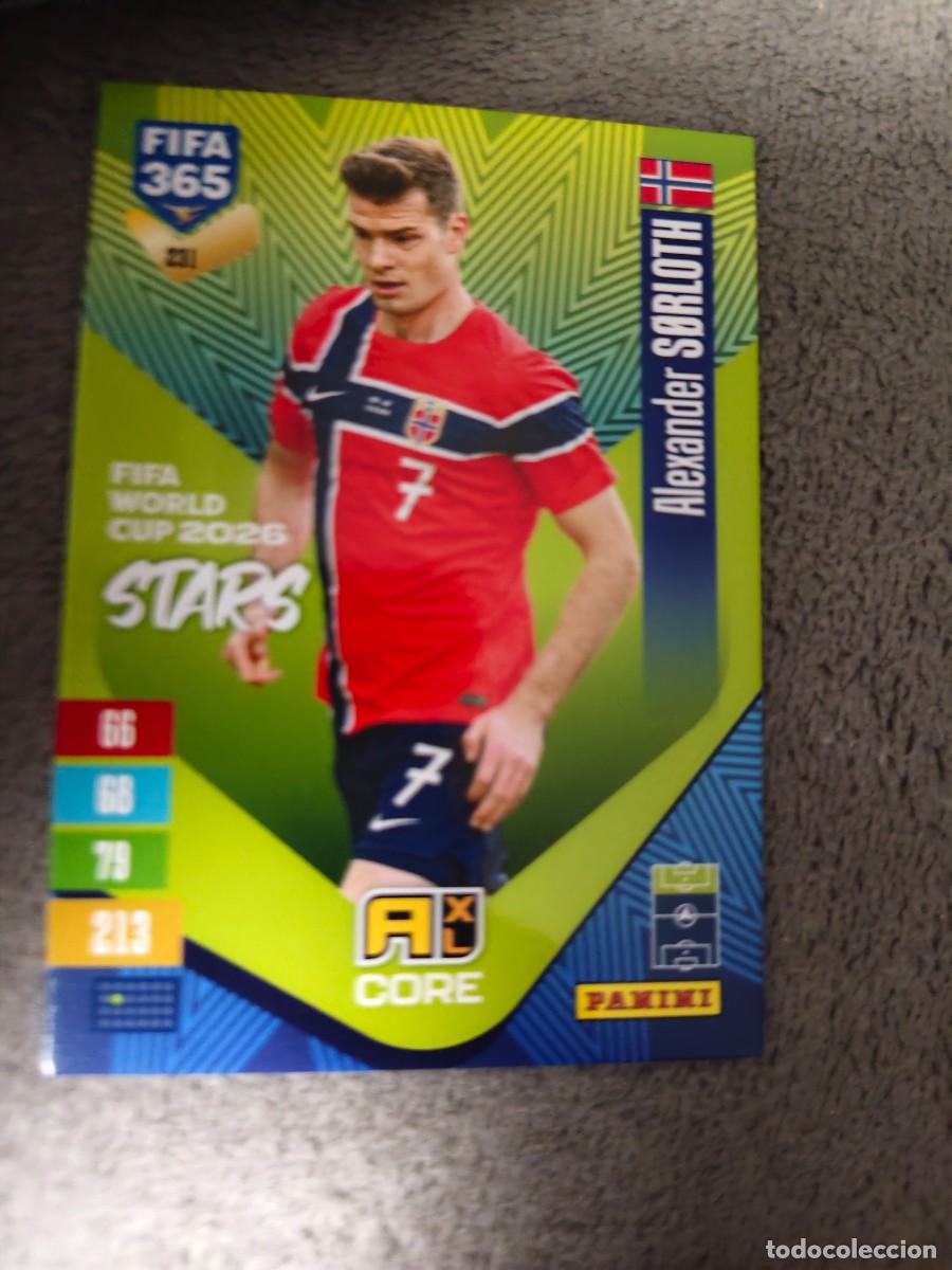 Cromos de f&uacute;tbol: 231 365 ADRENALYN 26 27 ALEXANDER S&Oslash;RLOTH NORUEGA WORLD CUP STARS CORE 2026 2027 FIFA PANINI AAV