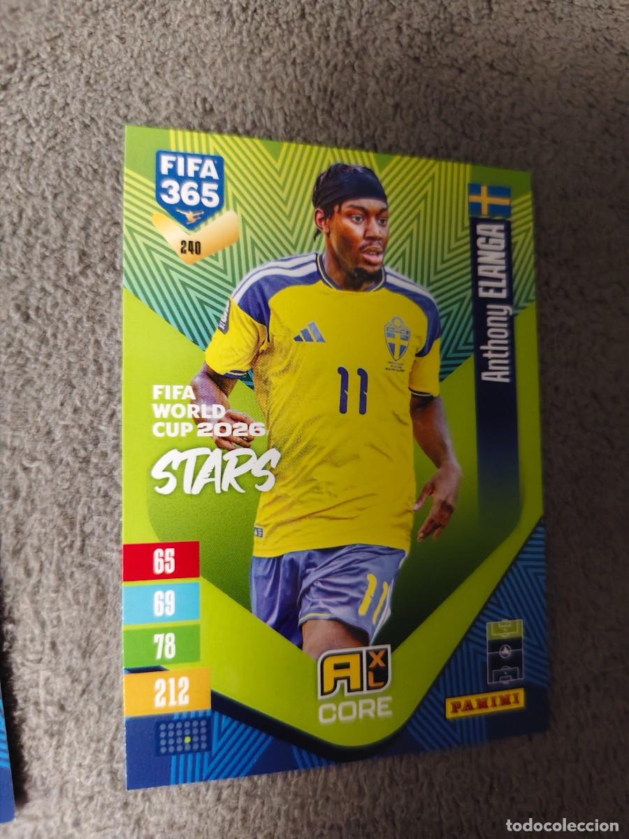 Cromos de f&uacute;tbol: 240 365 ADRENALYN 26 27 ANTHONY ELANGA SUECIA WORLD CUP STARS CORE 2026 2027 FIFA PANINI AAV