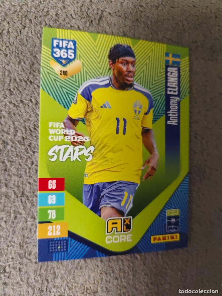 Cromos de f&uacute;tbol: 240 365 ADRENALYN 26 27 ANTHONY ELANGA SUECIA WORLD CUP STARS CORE 2026 2027 FIFA PANINI AAV