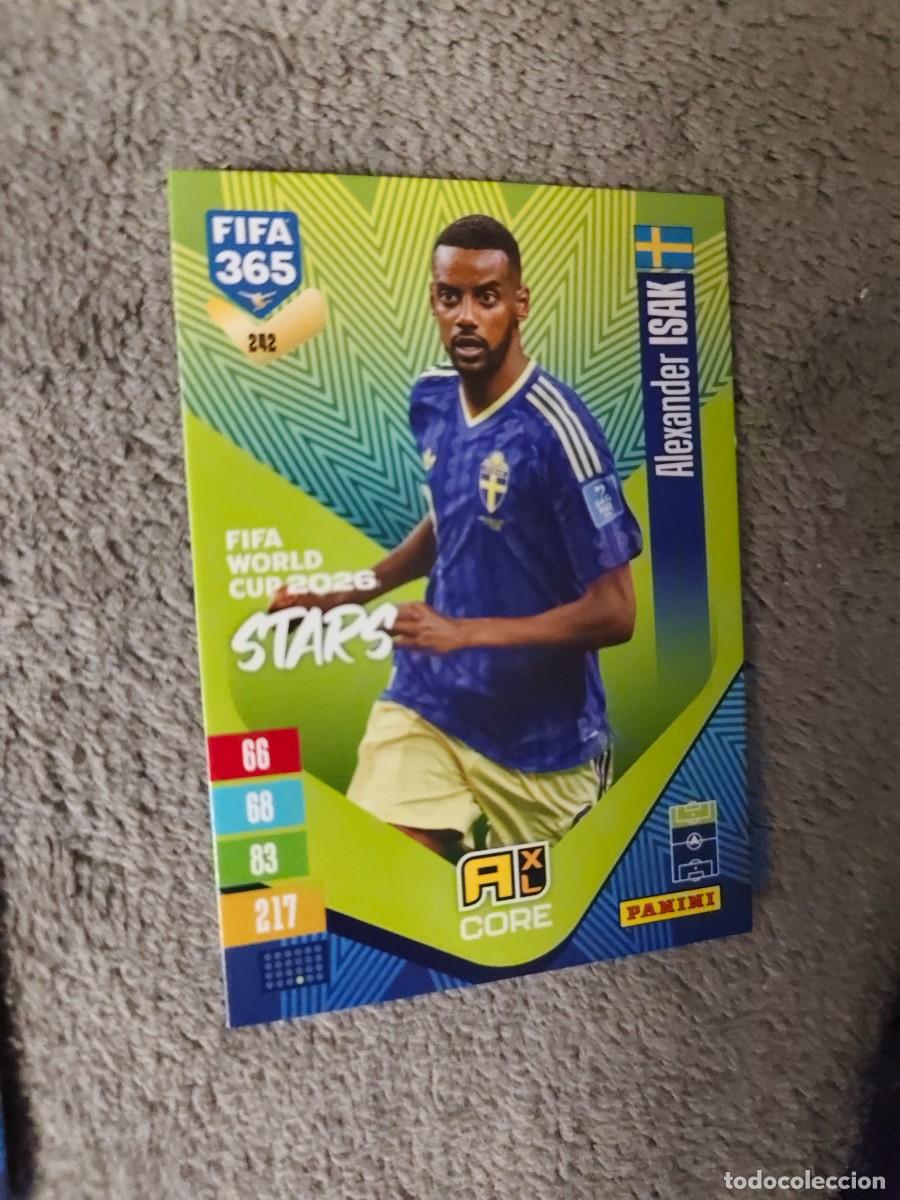 Cromos de f&uacute;tbol: 242 365 ADRENALYN 26 27 ALEXANDER ISAK SUECIA WORLD CUP STARS CORE 2026 2027 FIFA PANINI AAV