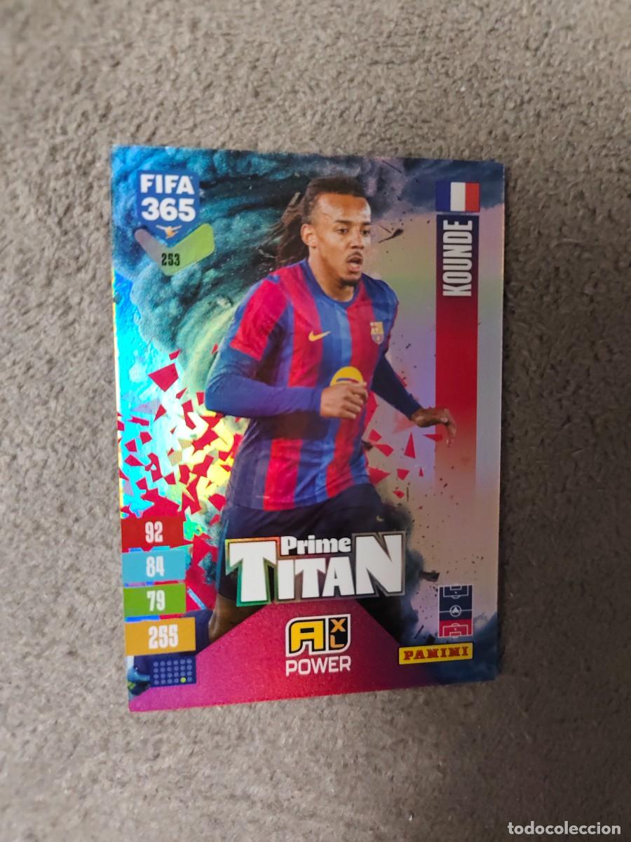 Cromos de f&uacute;tbol: 253 365 ADRENALYN 26 27 JULES KOUND&Eacute; FC BARCELONA PRIME TITAN POWER 2026 2027 FIFA PANINI AAV