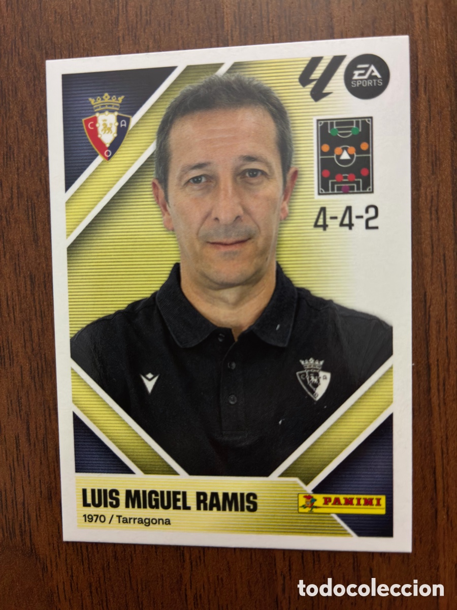 Cromos de f&uacute;tbol: Cromo N&ordm; 2 Luis Miguel Ramis (Entrenador) - CA Osasuna - Colecci&oacute;n Este Liga 2026-27 - Impecable