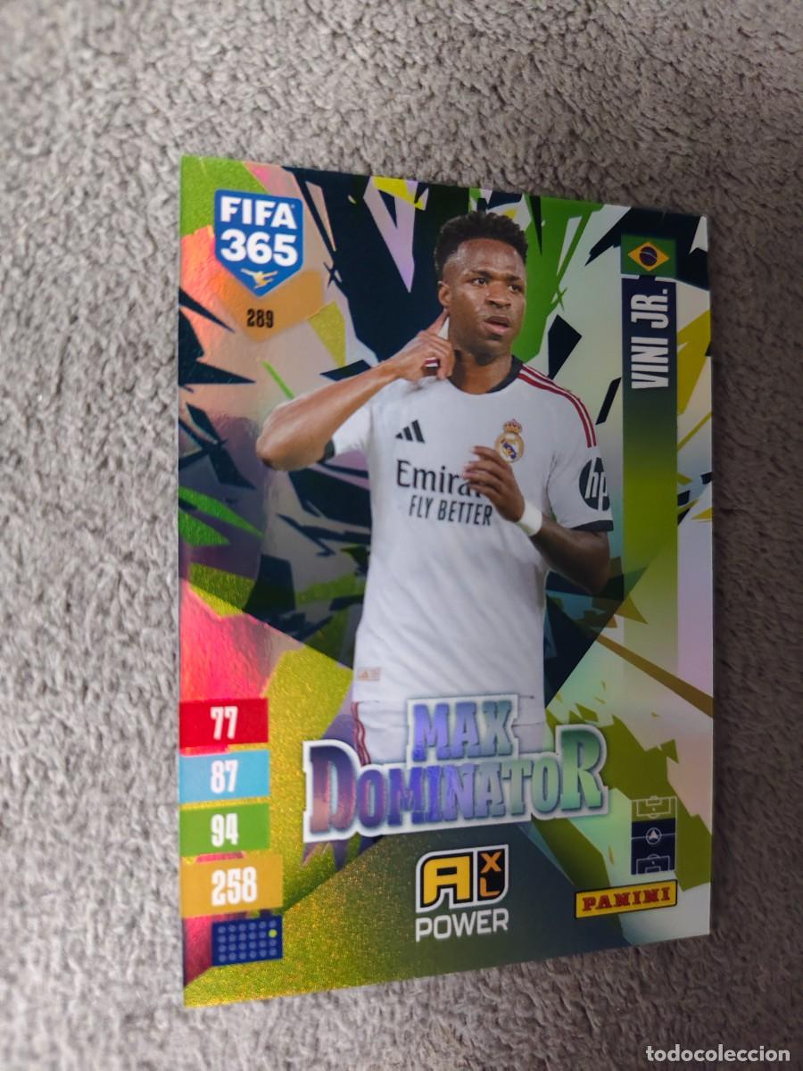 Cromos de f&uacute;tbol: 289 365 ADRENALYN 26 27 VINI JR. REAL MADRID CF MAX DOMINATOR POWER 2026 2027 FIFA PANINI AAV