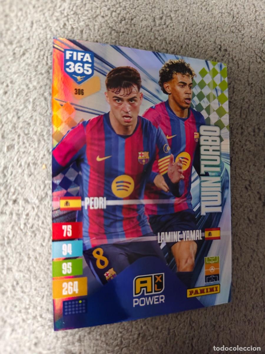 Cromos de f&uacute;tbol: 306 365 ADRENALYN 26 27 PEDRI LAMINE YAMAL FC BARCELONA TWIN TURBO 2026 2027 FIFA PANINI AAV