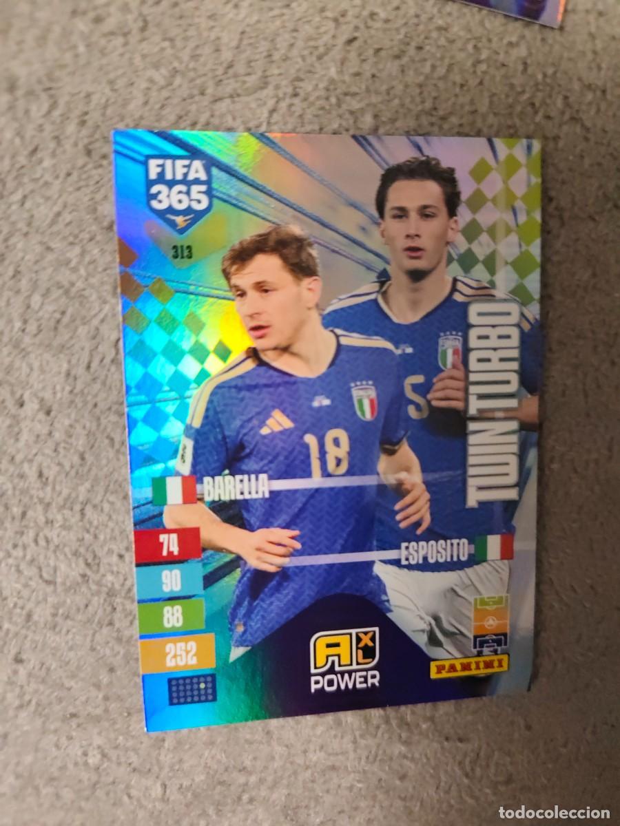 Cromos de f&uacute;tbol: 313 365 ADRENALYN 26 27 NICOL&Ograve; BARELLA PIO ESPOSITO ITALIA TWIN TURBO 2026 2027 FIFA PANINI AAV