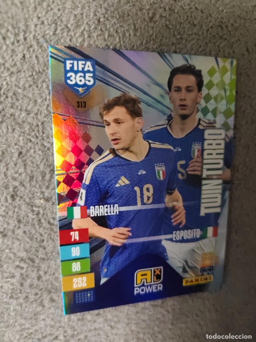 Cromos de f&uacute;tbol: 313 365 ADRENALYN 26 27 NICOL&Ograve; BARELLA PIO ESPOSITO ITALIA TWIN TURBO 2026 2027 FIFA PANINI AAV