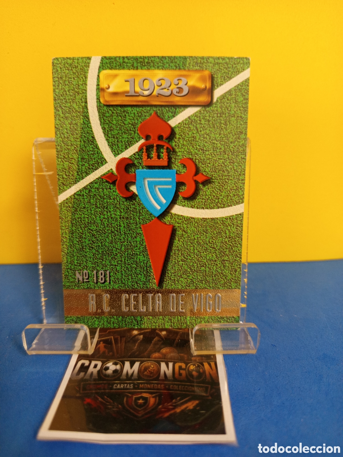 Cromos de f&uacute;tbol: ❇️ CROMO ⚽ CARD 181 ESCUDO CELTA DE VIGO FICHAS DE LA LIGA 96 97 1996 1997 MUNDICROMO SPORT ❇️