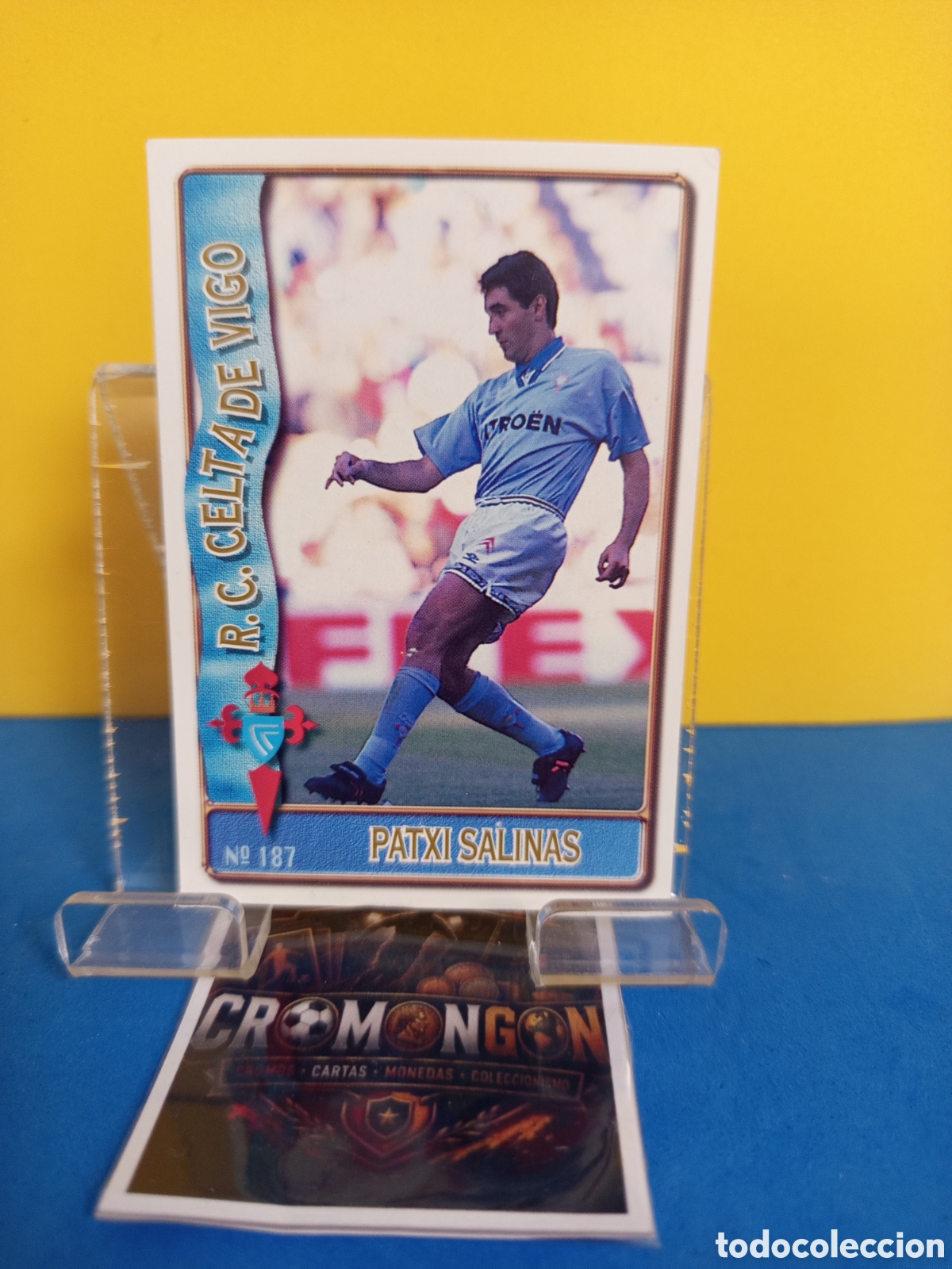 Cromos de f&uacute;tbol: ❇️ CROMO ⚽ CARD 187 PATXI SALINAS CELTA DE VIGO FICHAS DE LA LIGA 96 97 1996 1997 MUNDICROMO ❇️