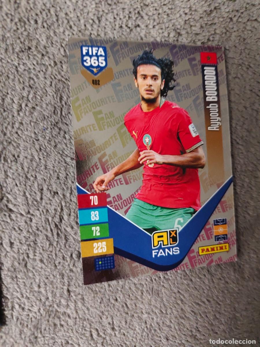 Cromos de f&uacute;tbol: 402 365 ADRENALYN 26 27 AYYOUB BOUADDI MARRUECOS FAN FAVOURITE 2026 2027 FIFA PANINI AAV