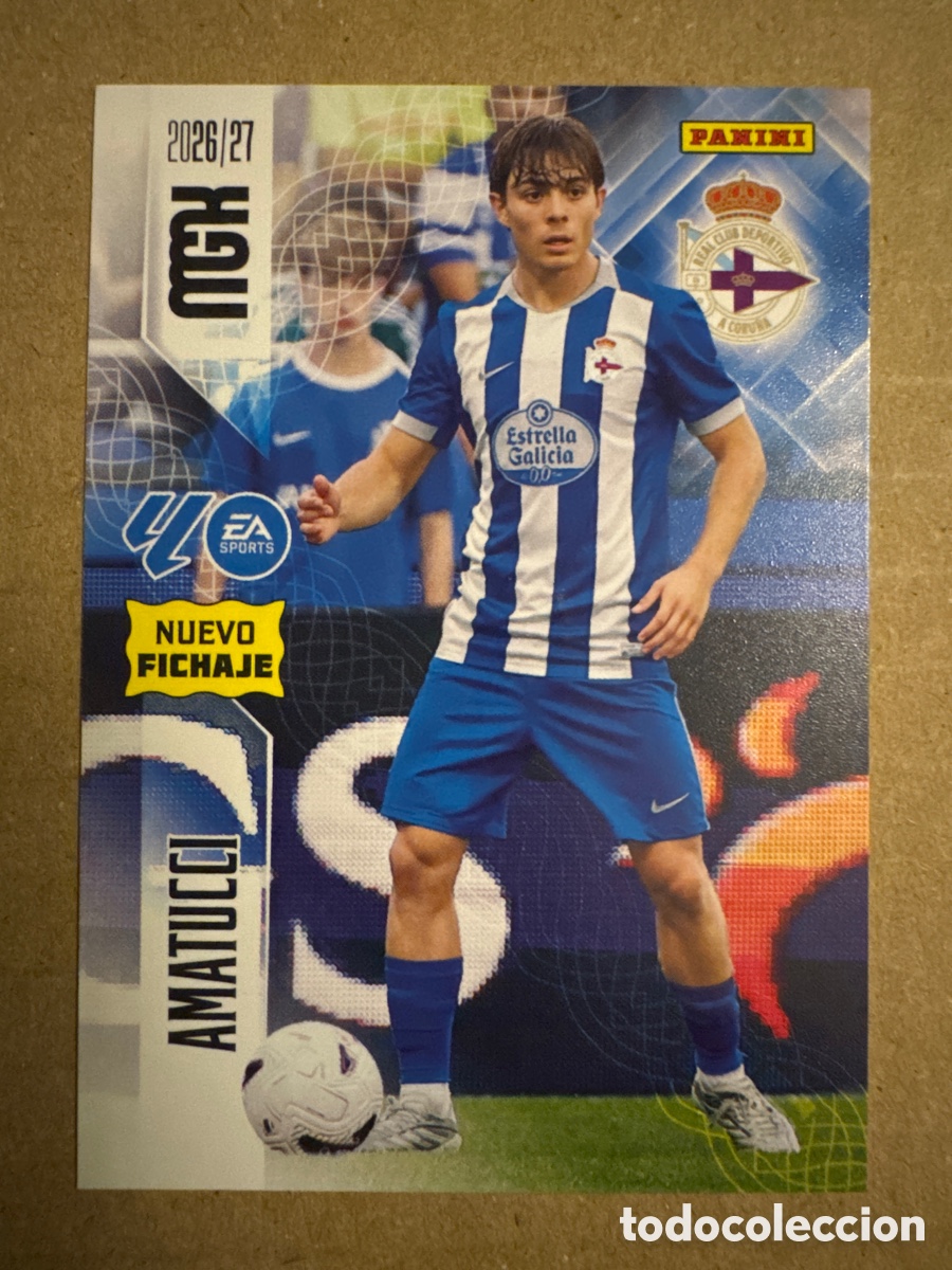 Football Stickers: # 452 Amatucci Deportivo Coru&ntilde;a Megacracks 26 27 2026 2027 Nuevo Fichaje 2 Segunda 2a 2&ordf; Edici&oacute;n