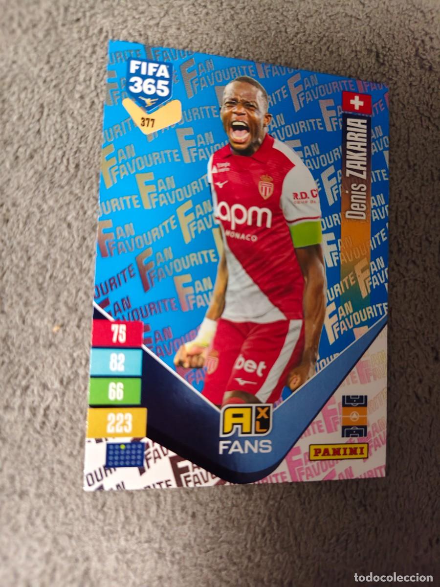 Cromos de f&uacute;tbol: 377 PARALELA AZUL 365 ADRENALYN 26 27 ZAKARIA AS MONACO FAN FAVOURITE 2026 2027 FIFA PANINI AAV