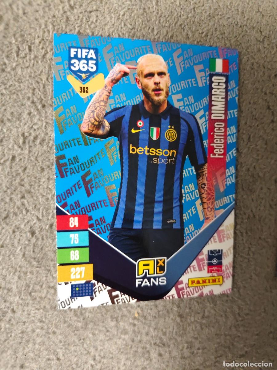 Cromos de f&uacute;tbol: 362 PARALELA AZUL 365 ADRENALYN 26 27 DIMARCO INTER MILAN FAN FAVOURITE 2026 2027 FIFA PANINI AAV