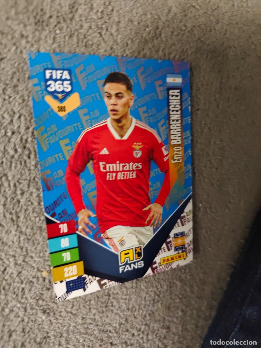 Cromos de f&uacute;tbol: 385 PARALELA AZUL 365 ADRENALYN 26 27 BARRENECHEA BENFICA FAN FAVOURITE 2026 2027 FIFA PANINI AAV
