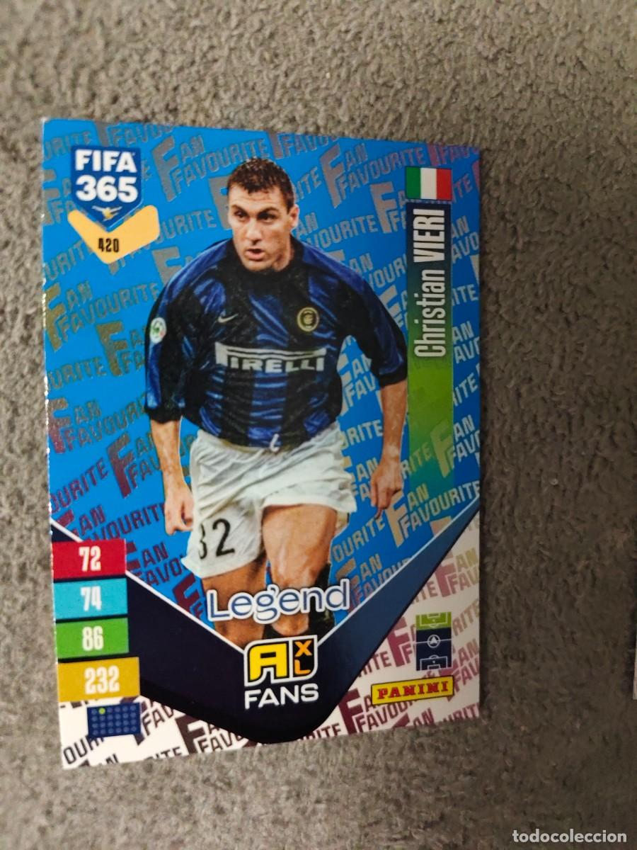 Cromos de f&uacute;tbol: 420 PARALELA AZUL 365 ADRENALYN 26 27 VIERI INTER MILAN FAN FAVOURITE 2026 2027 FIFA PANINI AAV