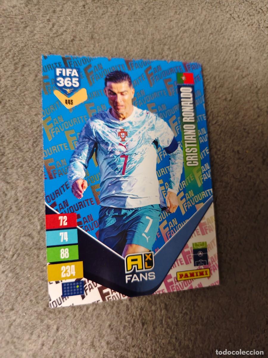 Cromos de f&uacute;tbol: 445 PARALELA AZUL 365 ADRENALYN 26 27 CRISTIANO RONALDO PORTUGAL FAN FAVOURITE 2026 2027 FIFA PANINI