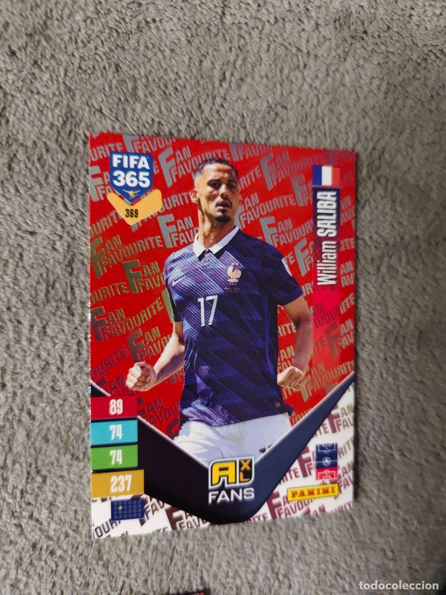 Cromos de Futebol: 369 PARALELA ROJA 365 ADRENALYN 26 27 SALIBA FRANCIA FAN FAVOURITE 2026 2027 FIFA PANINI AAV