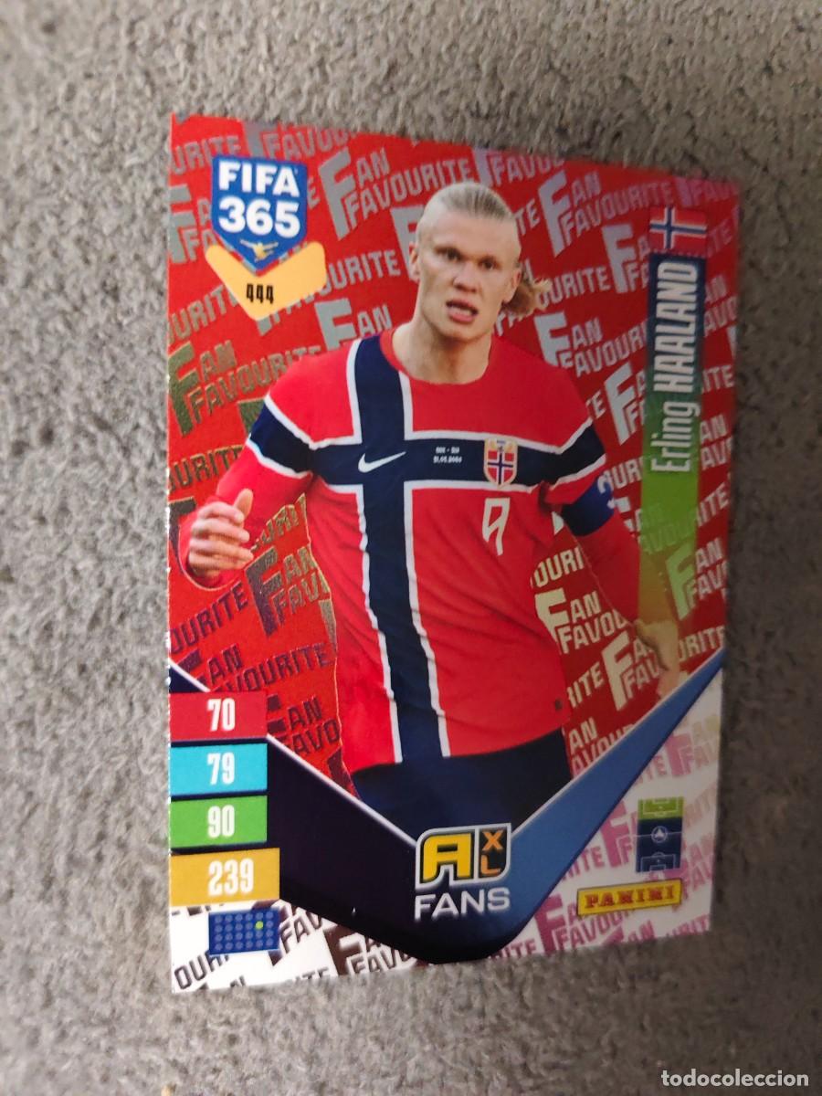 Cromos de f&uacute;tbol: 444 PARALELA ROJA 365 ADRENALYN 26 27 ERLING HAALAND NORUEGA FAN FAVOURITE 2026 2027 FIFA PANINI AAV