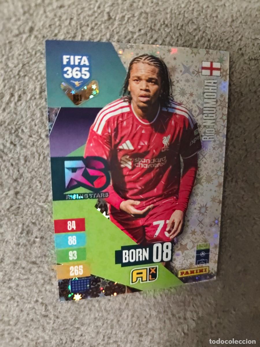 Cromos de f&uacute;tbol: RS1 365 ADRENALYN 26 27 RIO NGUMOHA LIVERPOOL RISING STARS 2026 2027 FIFA PANINI AAV