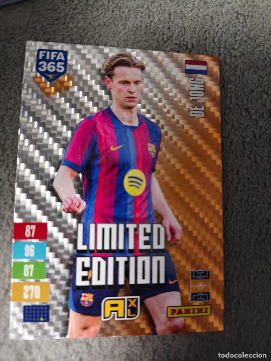 Cromos de f&uacute;tbol: XL 365 ADRENALYN 26 27 FRENKIE DE JONG BARCELONA LIMITED EDITION 2026 2027 FIFA PANINI AAV